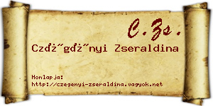 Czégényi Zseraldina névjegykártya